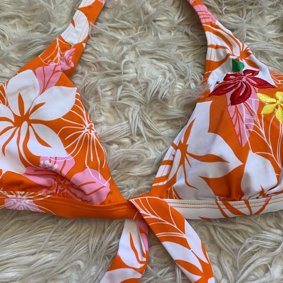 NO BOUNDARIES KIDS girls floral tropical bikini size medium gold condition! - Picture 3 of 13